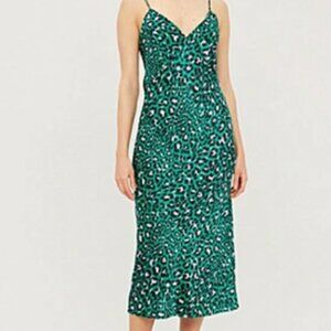 OLIVIA VON HALLE Issa Danger Silk-satin Slip Dress, size 2